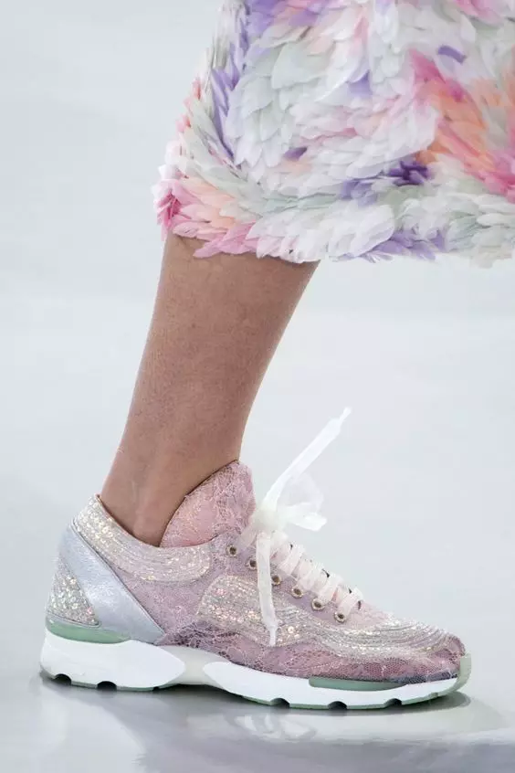 运动鞋香奈儿（63张）：女模特，如何区分副本原件，粉红色，白色 2101_21