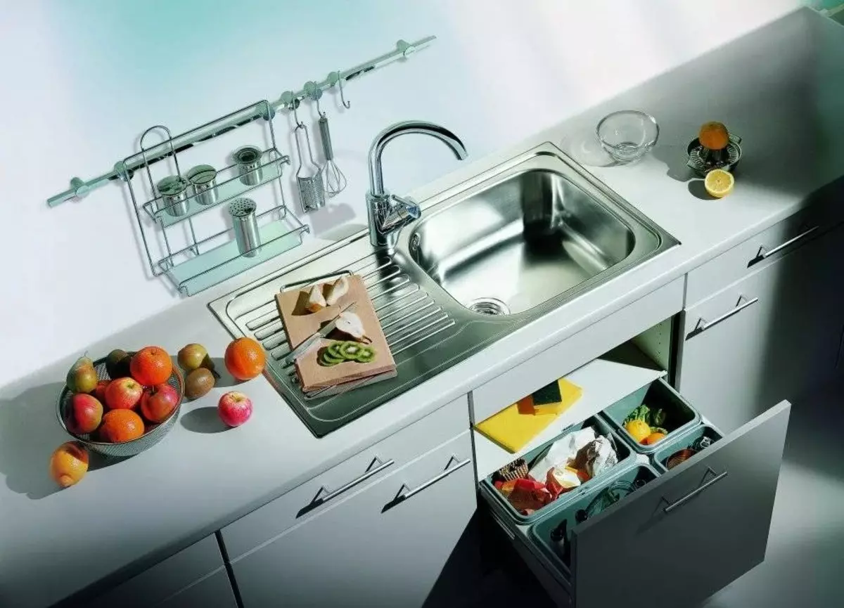 Sinks for the dapur (97 foto): jenis wastafel dapur, besar dan dalam, model dari tembaga dan di bawah perunggu, mencuci desain yang tidak biasa 21024_3