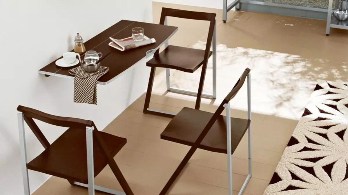 Խոհանոցի աթոռներ եւ սեղաններ (98 լուսանկար). Խոհանոցի ճաշասենյակի ընտրություն, սպիտակ եւ այլ գույնի փայտե հավաքածուներ, ժամանակակից ինտերիեր, գեղեցիկ կլոր սեղանների եւ այլ տարբերակներ 21063_25