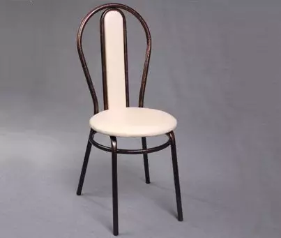 სამზარეულო სკამები ლითონის ჩარჩოში (68 ფოტო): სამზარეულო სკამები ერთად backrest on ლითონის ჩარჩო, Chrome Steel მოდელები და სკამები ლითონის ფეხები 21071_12