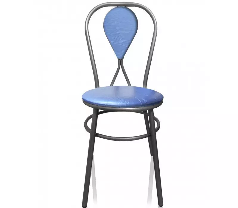 在金属框架上的厨房椅子（68张照片）：厨房椅子与金属框架上的靠背，铬钢模型和金属腿的椅子 21071_14
