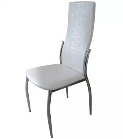在金属框架上的厨房椅子（68张照片）：厨房椅子与金属框架上的靠背，铬钢模型和金属腿的椅子 21071_50