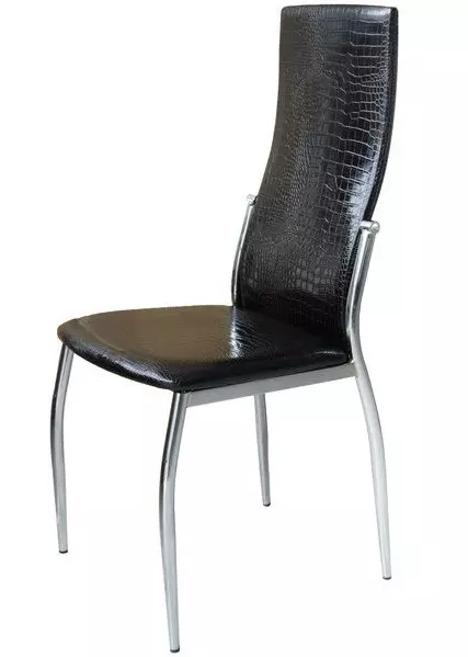 Kuhinjska stolice na metalnom okviru (68 fotografija): kuhinjskim stolicama s naslonom na metalnom okviru, kromirani čelični modeli i stolice s metalnim nogama 21071_51