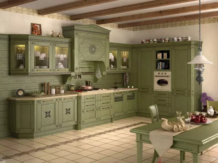 Pistachio厨房（64张照片）：选择厨房耳机彩色开心果在厨房内部。用壁纸壁纸是什么颜色的角落和直接头？ 21082_22
