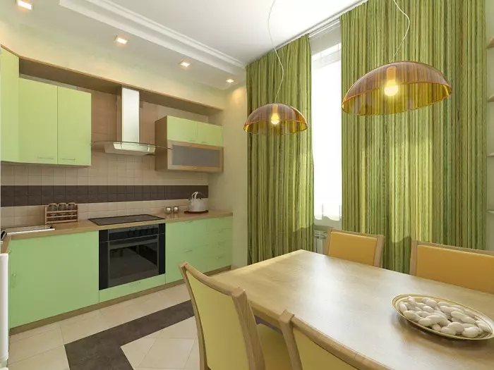 Pistachio厨房（64张照片）：选择厨房耳机彩色开心果在厨房内部。用壁纸壁纸是什么颜色的角落和直接头？ 21082_35