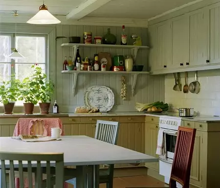 Fıstıklı Mutfaklar (64 Fotoğraf): Mutfak iç mekanında bir mutfak kulaklık renk fıstığı seçimi. Duvar kağıdı ile köşe ve doğrudan kafalar ne renk? 21082_47
