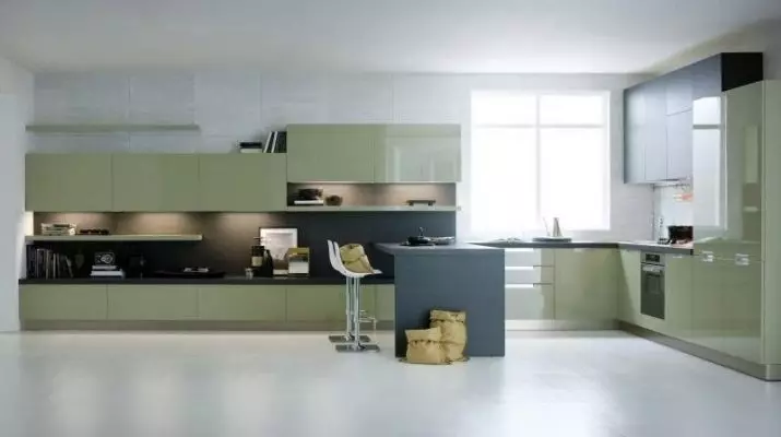 Pistachio厨房（64张照片）：选择厨房耳机彩色开心果在厨房内部。用壁纸壁纸是什么颜色的角落和直接头？ 21082_52
