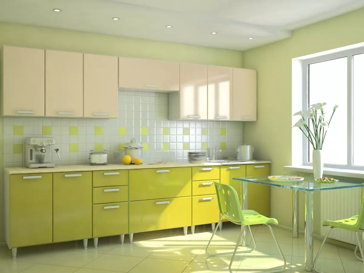 Pistachio厨房（64张照片）：选择厨房耳机彩色开心果在厨房内部。用壁纸壁纸是什么颜色的角落和直接头？ 21082_9