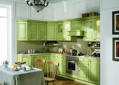 Olíva konyhák (82 fotók): Olive Color Kitchen Headset funkciók a konyha belső kialakítása. Milyen színek helyezkednek el a falakat? 21085_15