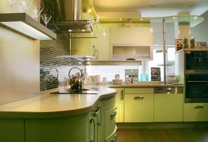 Olíva konyhák (82 fotók): Olive Color Kitchen Headset funkciók a konyha belső kialakítása. Milyen színek helyezkednek el a falakat? 21085_2