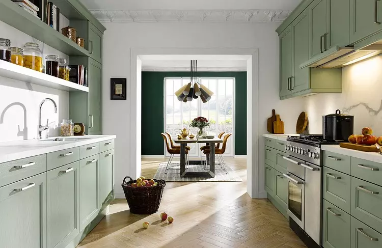 Olíva konyhák (82 fotók): Olive Color Kitchen Headset funkciók a konyha belső kialakítása. Milyen színek helyezkednek el a falakat? 21085_21