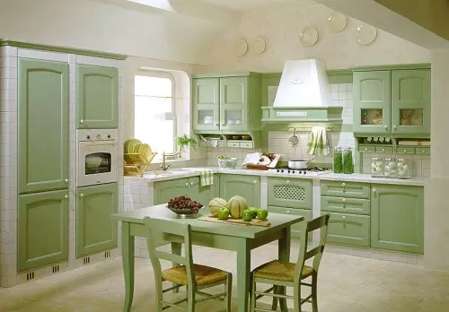 Olíva konyhák (82 fotók): Olive Color Kitchen Headset funkciók a konyha belső kialakítása. Milyen színek helyezkednek el a falakat? 21085_23