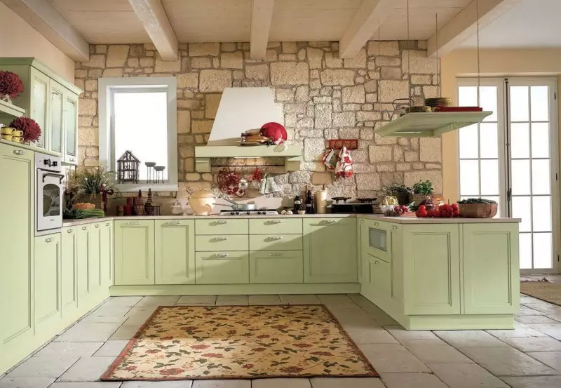 Olíva konyhák (82 fotók): Olive Color Kitchen Headset funkciók a konyha belső kialakítása. Milyen színek helyezkednek el a falakat? 21085_49