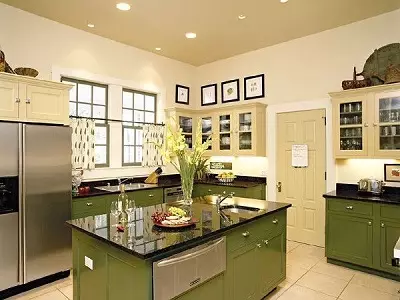 Olíva konyhák (82 fotók): Olive Color Kitchen Headset funkciók a konyha belső kialakítása. Milyen színek helyezkednek el a falakat? 21085_79