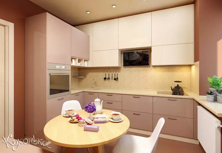 Cozinhas cor de café (84 fotos): Cozinha definida Café de cor, mocha e outros tons no interior. Cozinha de opções de design 21086_28