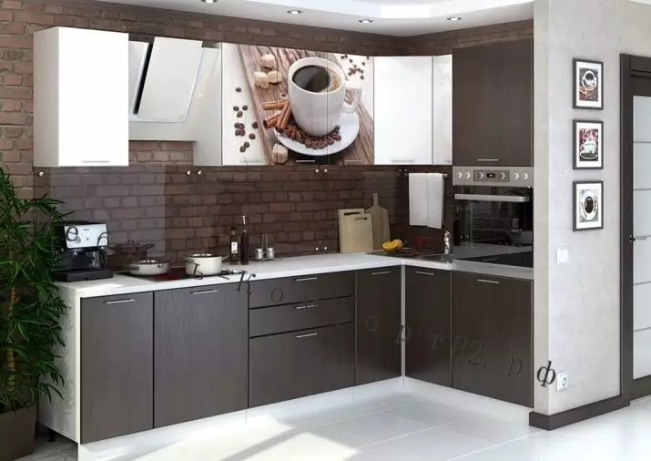 Cozinhas cor de café (84 fotos): Cozinha definida Café de cor, mocha e outros tons no interior. Cozinha de opções de design 21086_82