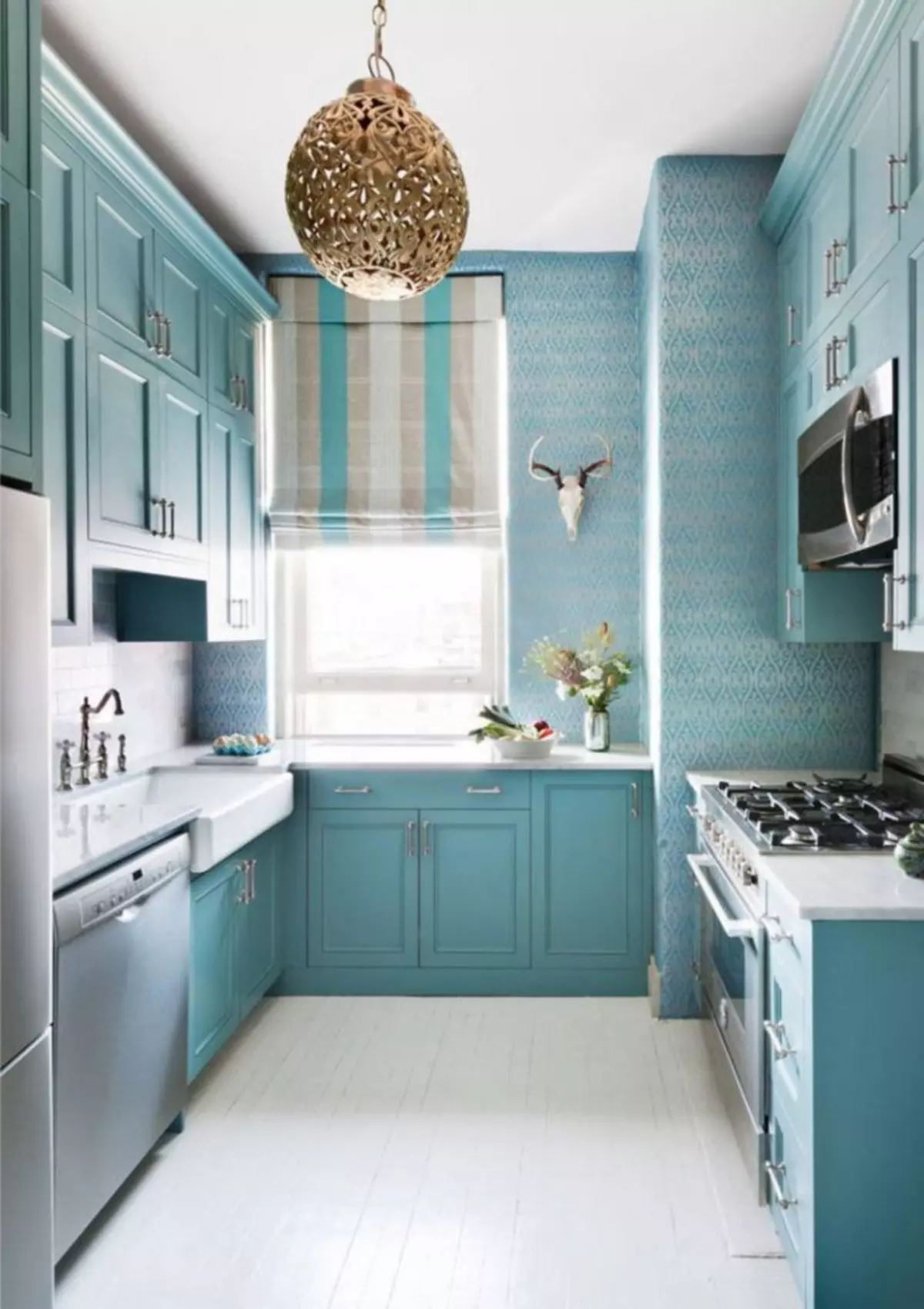 Кухиња у скандинавском стилу (116 фотографија): Дизајн ентеријера Кухиња дневна соба, бела и сива боја у малој соби, постери и завесама, позадини и кухињи у кухињи 21087_35