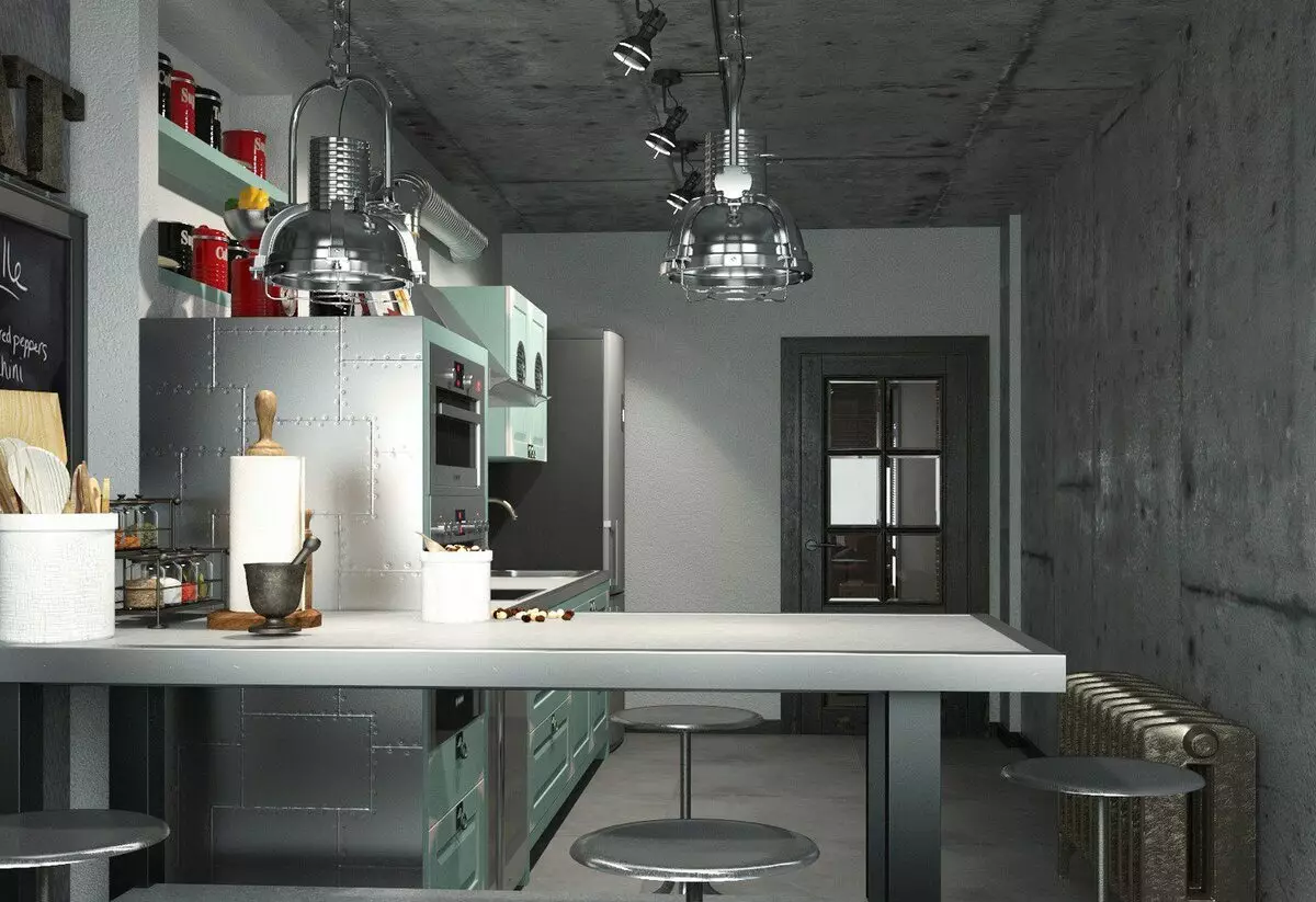 Loft Kitchens sa LOFT Style (52 mga larawan): Mga Tampok ng Estilo sa 