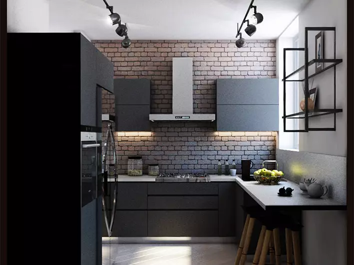 Cucine loft in stile loft (52 foto): caratteristiche di stile nell'interno 