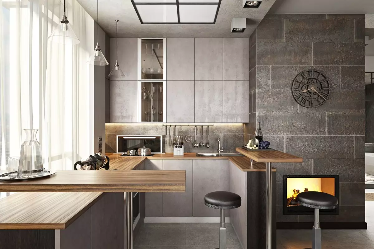 Loft Kitchens sa LOFT Style (52 mga larawan): Mga Tampok ng Estilo sa 