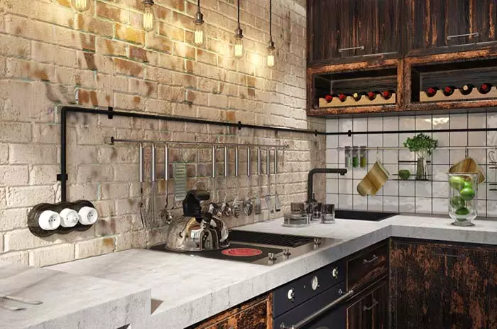 Loft Kitchens sa LOFT Style (52 mga larawan): Mga Tampok ng Estilo sa 