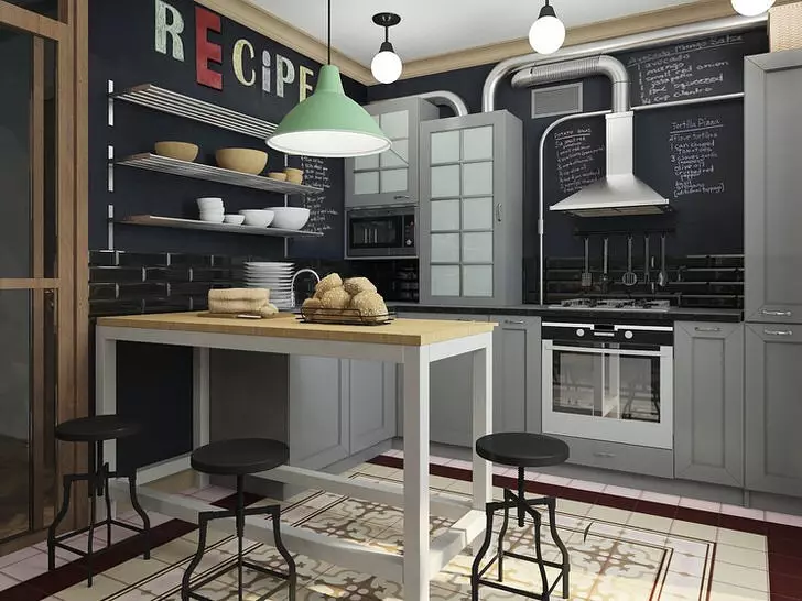 Loft Kitchens sa LOFT Style (52 mga larawan): Mga Tampok ng Estilo sa 