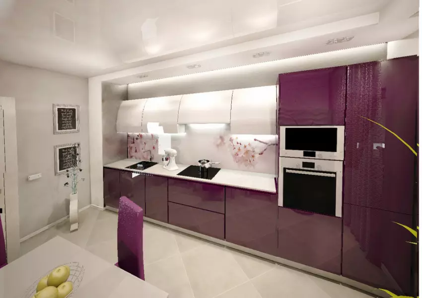 Dvoubarevné kuchyně (75 fotek): kombinace dvou různých barev, kuchyních s tmavou jízdou a světelným dnem v interiéru, dvoubarevné kuchyňské sluchátka s šedou spodní a béžovou jízdou 21104_17