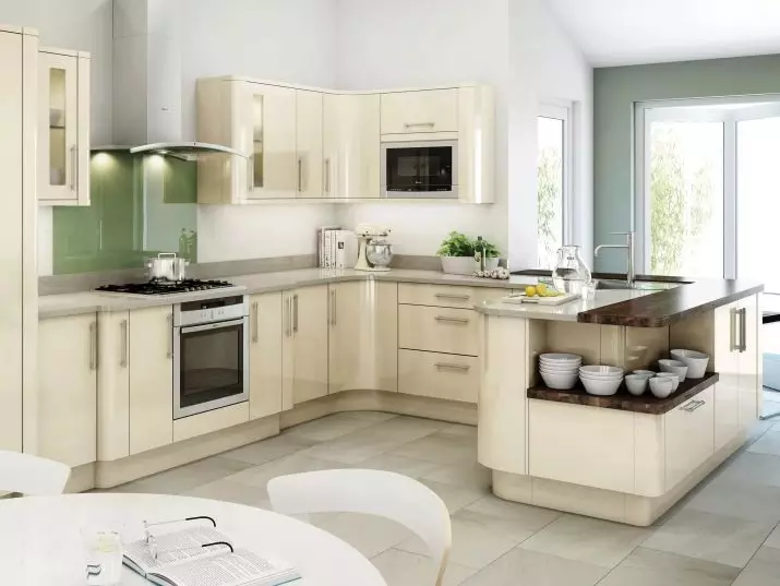 Kitchens fil sümüyü (64 şəkil): mətbəx qulaqlıq rəng Ivory və daxili digər çalarları seçilməsi, klassik stil və digər istiqamətlərdə dizayn mətbəx 21105_24