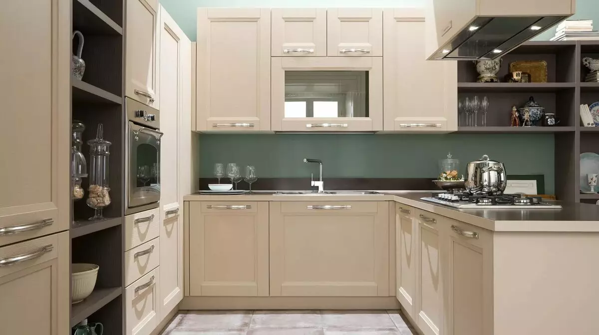 Virtuves ziloņkorija (64 fotogrāfijas): Virtuves austiņu krāsu ziloņkaula un citu toņu izvēle interjerā, dizaina virtuvēs klasiskajā stilā un citos virzienos 21105_41