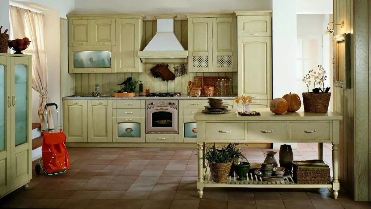 Kitchens gading (64 foto): seleksi warna dapur headset Gading sarta nuansa sejen dina interior nu, kitchens desain dina gaya klasik sarta arah séjén 21105_44