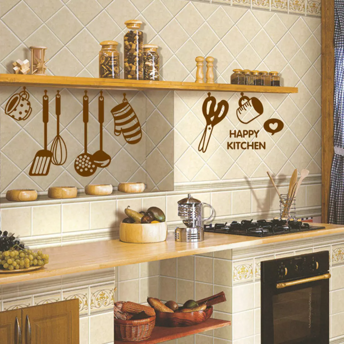 Hình nền cho nhà bếp (102 ảnh): Thiết kế hình nền nhà bếp cho tường bếp trong căn hộ, đẹp sáng, sáng và các tùy chọn hình nền khác trong nội thất 21113_46