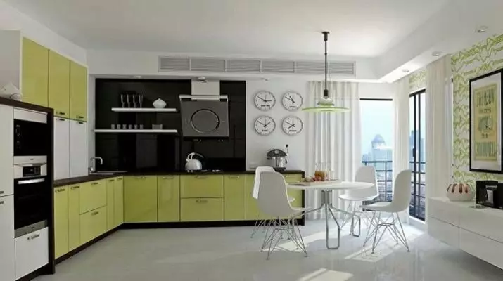 Hình nền cho nhà bếp (102 ảnh): Thiết kế hình nền nhà bếp cho tường bếp trong căn hộ, đẹp sáng, sáng và các tùy chọn hình nền khác trong nội thất 21113_99