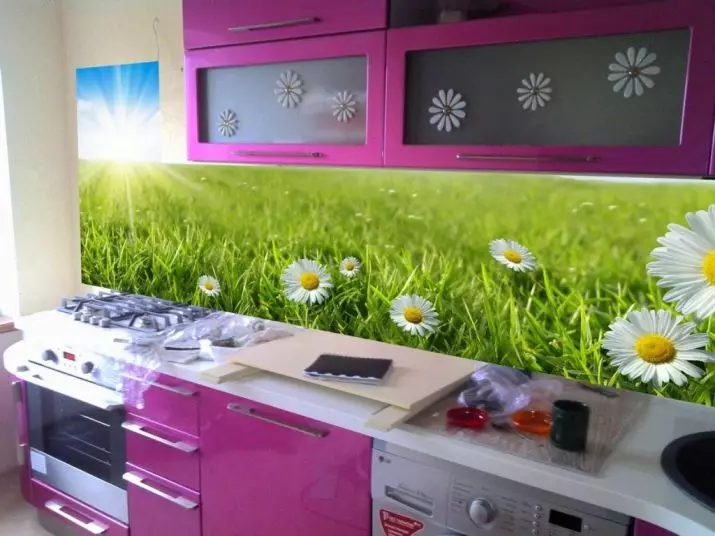 3D-foto tapet för kök (43 bilder): Välj en vacker 3D-tapet för väggar i inredningen, tvättbar och andra typer av stereoskopiska bakgrundsbilder för kök av olika områden 21116_6