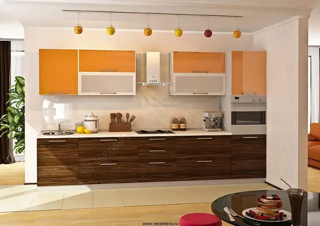 بیجج بھوری باورچی خانے (48 فوٹو): چاکلیٹ-بیجج رنگوں میں باورچی خانے کے ہیڈسیٹ کے ڈیزائن اور انتخاب، داخلہ میں مثالیں 21119_14