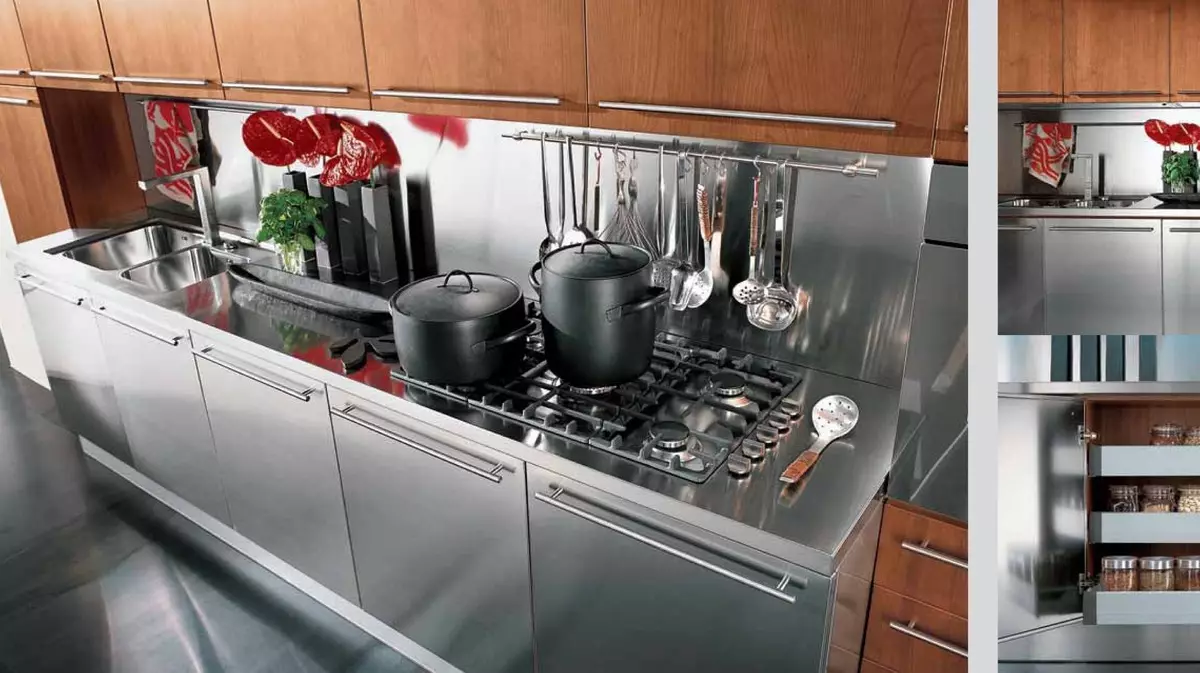 Бежово-кафява кухня (48 снимки): проектиране и избор на кухня слушалки в шоколадови-бежов цвят, примери в интериора 21119_23