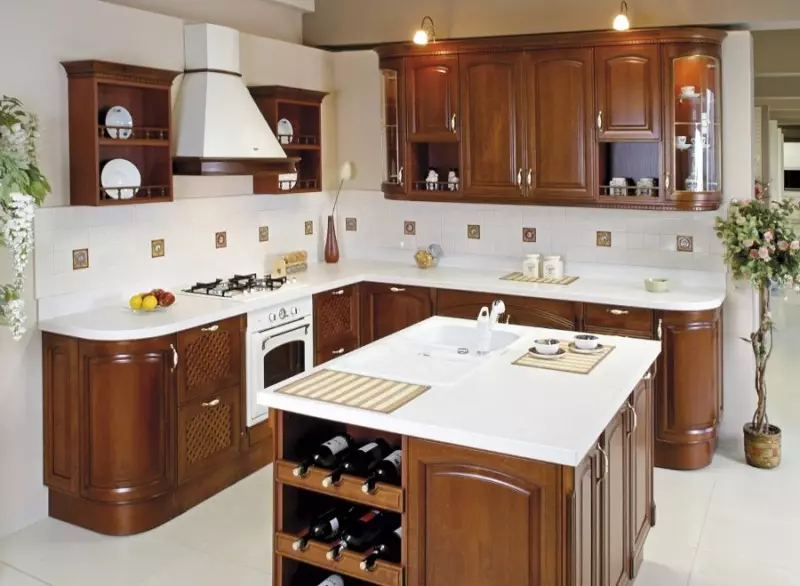 بیجج بھوری باورچی خانے (48 فوٹو): چاکلیٹ-بیجج رنگوں میں باورچی خانے کے ہیڈسیٹ کے ڈیزائن اور انتخاب، داخلہ میں مثالیں 21119_24