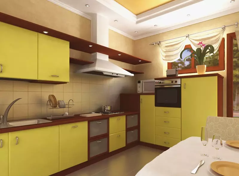 Hvordan vælger du i køkkenets farve? 106 Foto fashionable farve løsninger til køkkenet. Hvilken farve er den mest praktiske? Hvordan vælger du en gamut? 21133_49