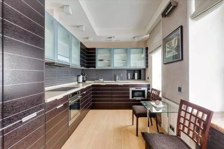 Стелі з гіпсокартону на кухні (75 фото): дворівневі підвісні гіпсокартонні стелі в дизайні кухні, варіанти фігур на стелі 21137_7