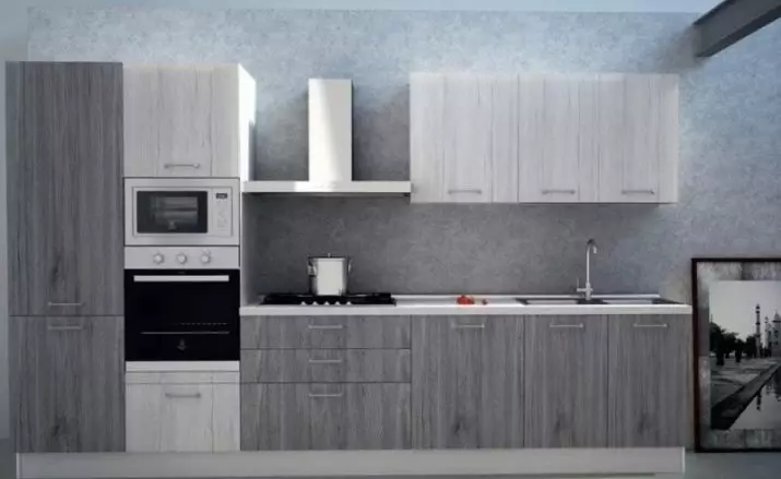 Virtuve ar baltu izjādes un pelēkā dibena (39 fotogrāfijas): balta grafīta glancētu virtuves austiņu kombinācija ar interjeru. Dizaina opcijas 21145_24