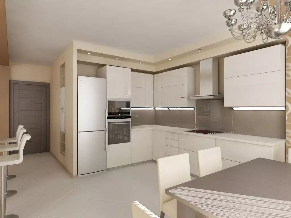 Šviesiai virtuvė (99 nuotraukos): gražios ausinės į ryškias spalvas interjero dizainas, modernus virtuvės dizainas su ryškiais akcentais 21147_25