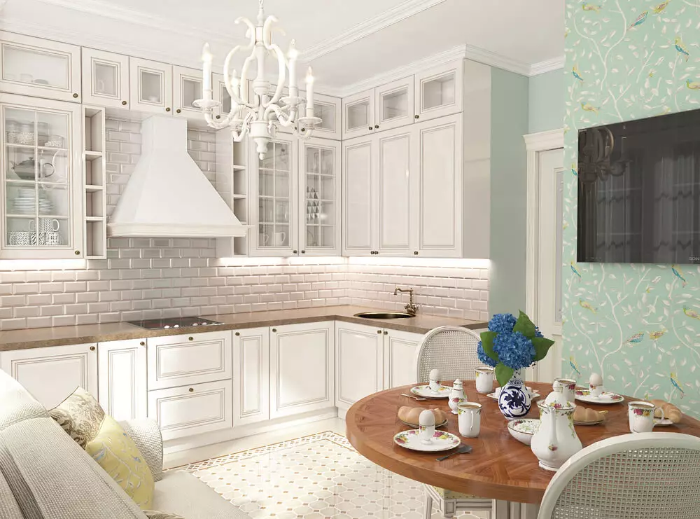 轻型厨房（99张照片）：在室内设计的明亮颜色的美丽耳机，现代厨房设计与明亮的口音 21147_63