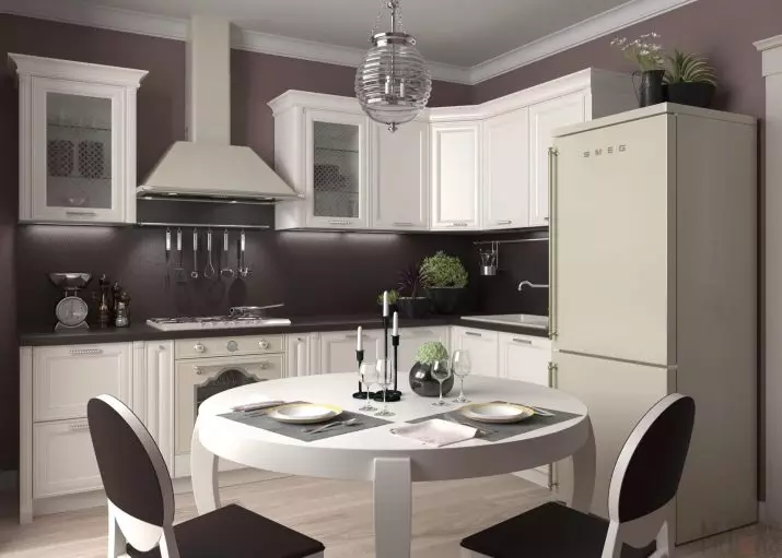 آشپزخانه سیاه و سفید (105 عکس): آشپزخانه سیاه و سفید در طراحی داخلی، آشپزخانه با لوازم سیاه و سفید، آشپزخانه سیاه و سفید در سبک های مختلف. چه تن ها مناسب خواهد بود؟ 21148_104