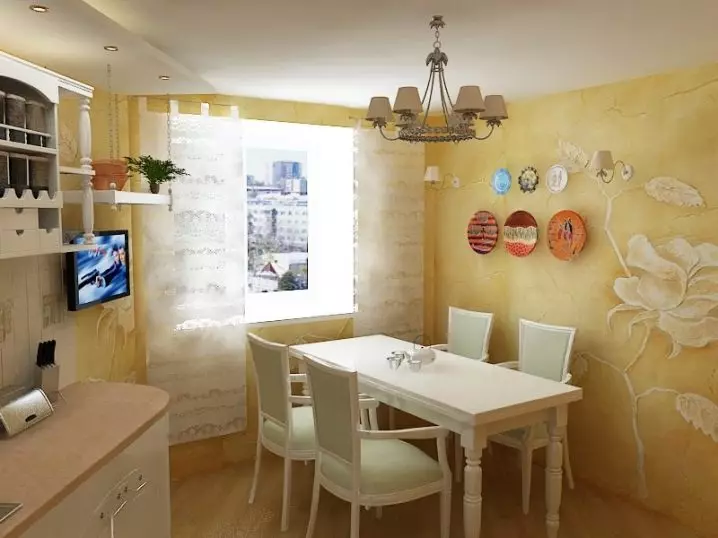 Ѕид декор во кујната (56 фотографии): Како да се украсуваат ѕидовите со налепници? Опции за украсување празни ѕидови со плочи во модерен стил. Примери на Интеррера 21150_9