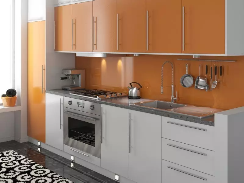 Peach kjøkken (61 bilder): nyanser av kjøkkenhodetelefonen til ferskenfarger i interiøret, kombinasjonen av fersken med andre farger, designalternativer 21151_10