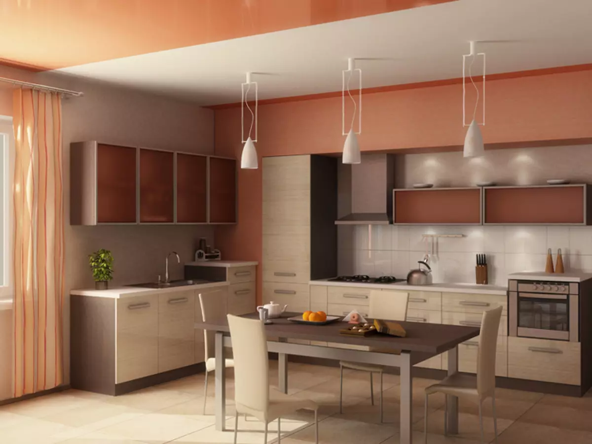 Peach Kitchens (61 photos): Nuances of the kitchen headset of peach colors in the interior, combination of peach with other colors, design options 21151_20