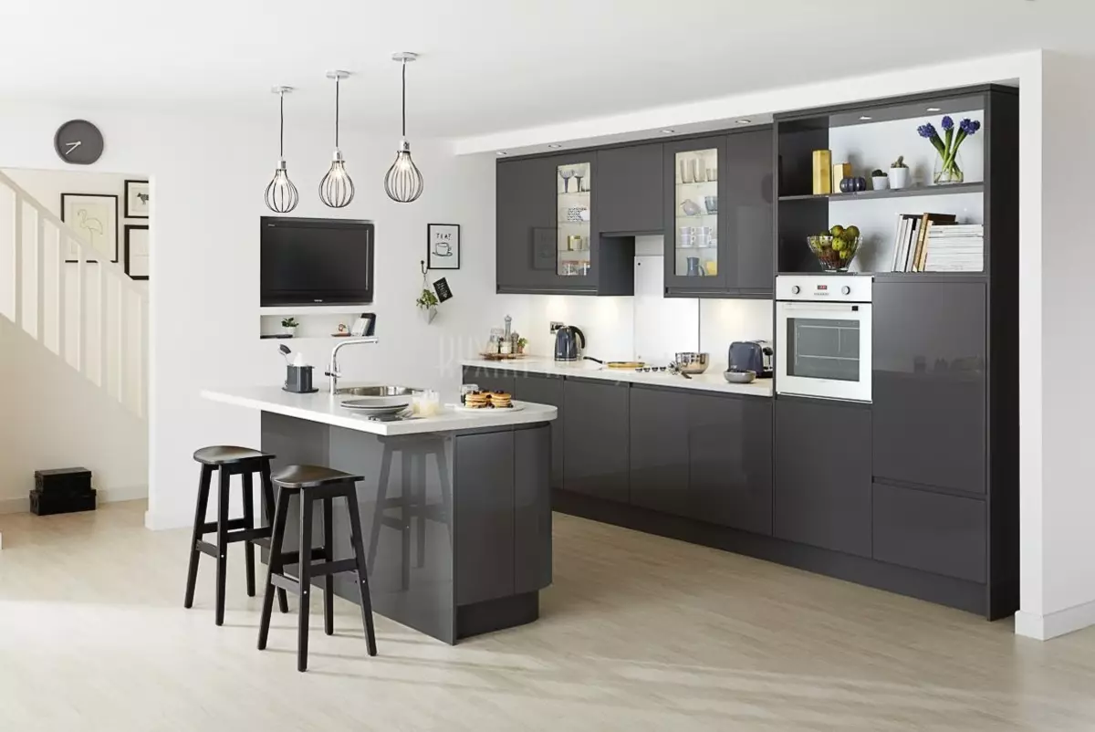 Kitchens Wenge（75张照片）：厨房耳机与白色和米色，室内设计例子与角落厨房的厨房 21154_33