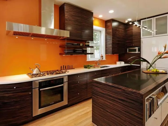 Гал тогоо Wenge (75 фото): цагаан, шаргал Гал тогоо чихэвч далавч, далавч нь булангийн гал тогоо нь интерьер дизайн жишээ 21154_75