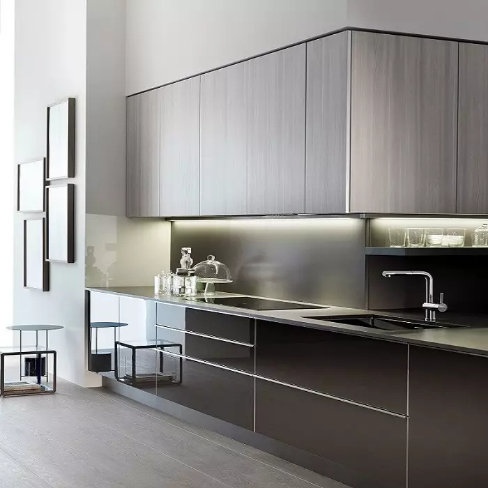 İç mutfak 9 metrekare. M modern tarzda (52 fotoğraf): tasarım özellikleri, ilginç fikirler 21155_22