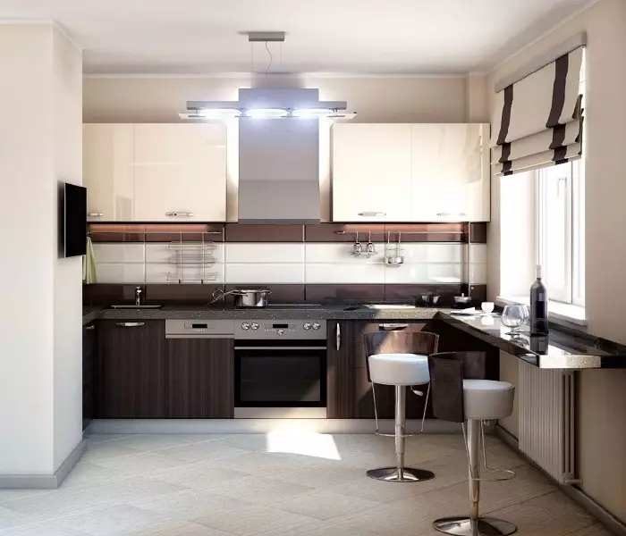 آشپزخانه داخلی 9 متر مربع. متر در سبک مدرن (52 عکس): ویژگی های طراحی، ایده های جالب 21155_41