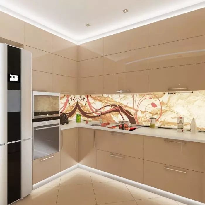 室内厨房9平方米。 M现代风格（52张照片）：设计功能，有趣的想法 21155_9